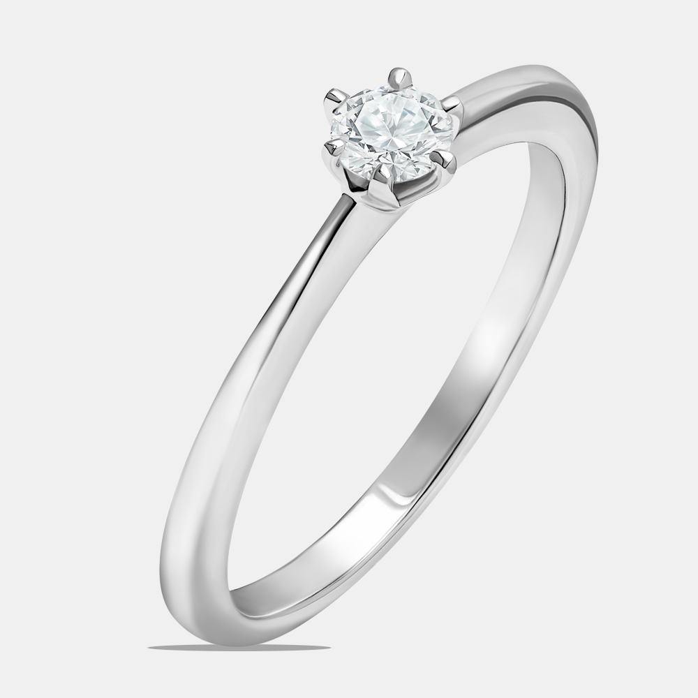 Four-Prong 14k White Gold Solitaire Engagement Ring Setting - UR138-gemektower.com.vn