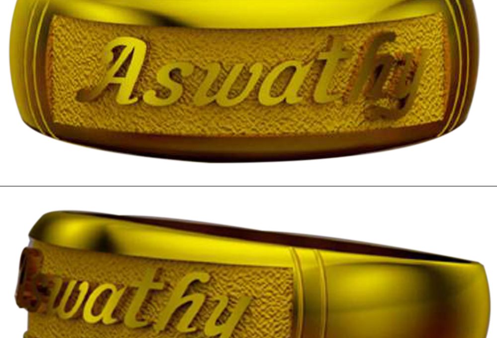 Echo Unisex 22K Gold Ring - R Narayan Jewellers | R Narayan Jewellers