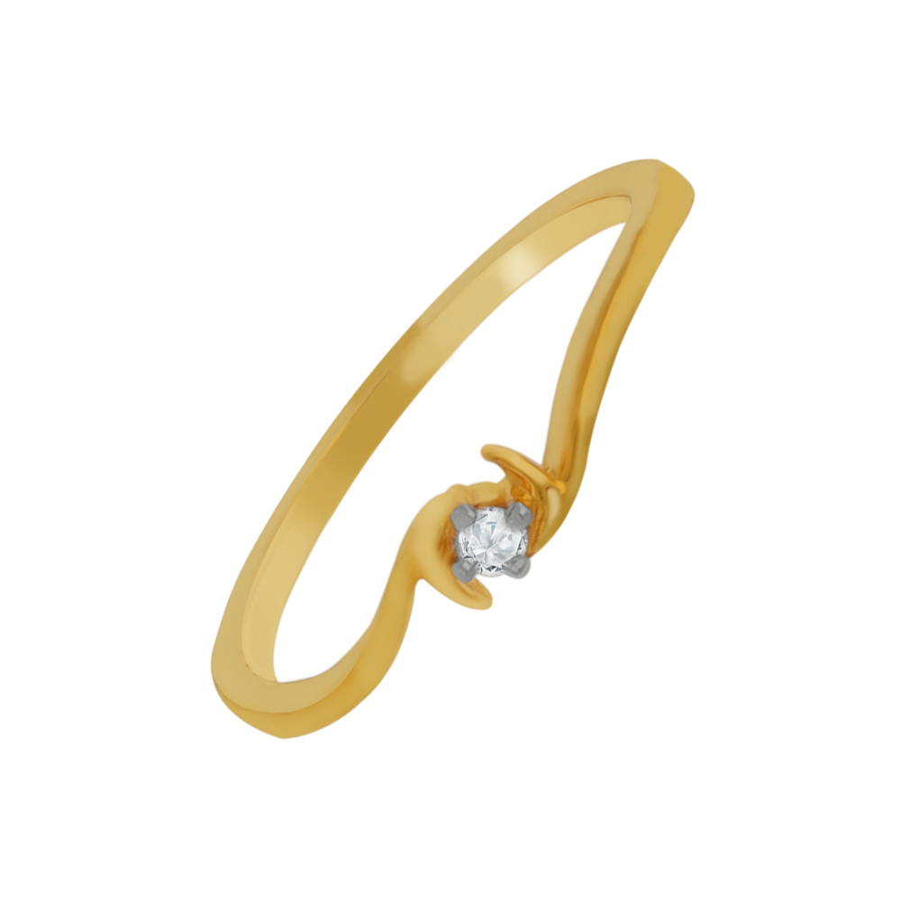 Boldly Designed Diamond Navaratna Ring Set in 22KT Gold