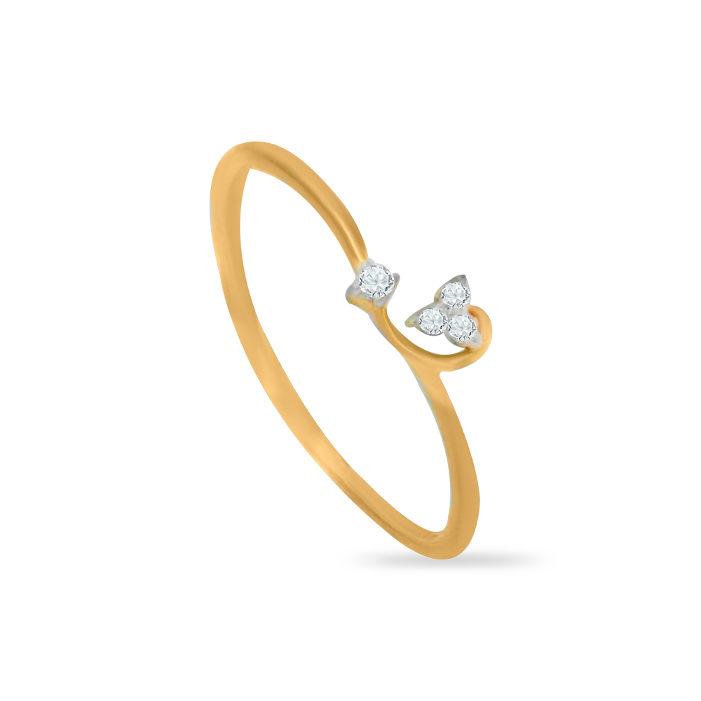Quadrate Diamond Ring in 18 KT Rose Gold for Men - Bhima Gold Online