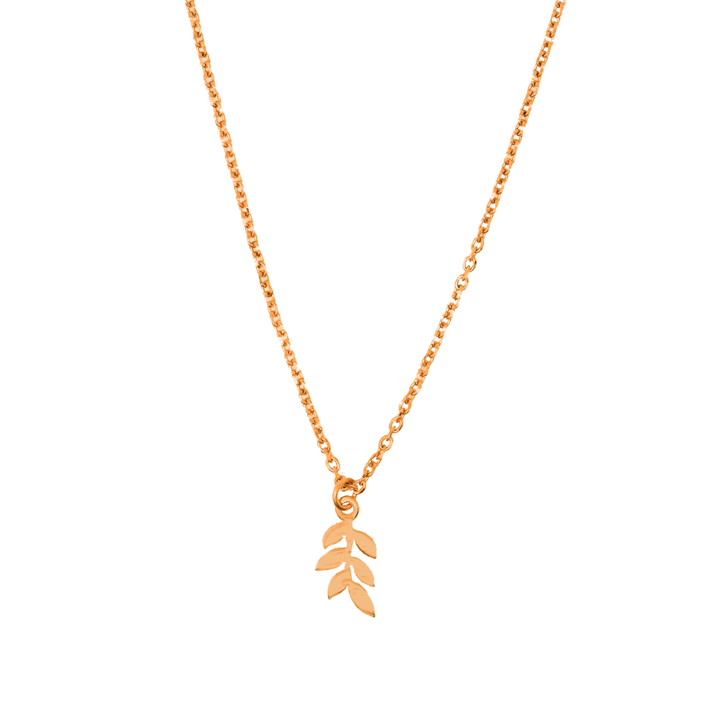 Gold Double Leaf Necklace – Ananda Khalsa