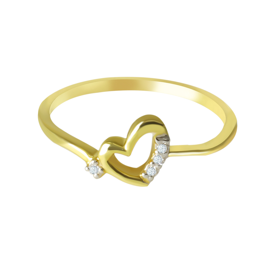 Leaf Motif Stone Encrusted 22KT Gold Ring | Grab Yours - Bhima Gold Online!