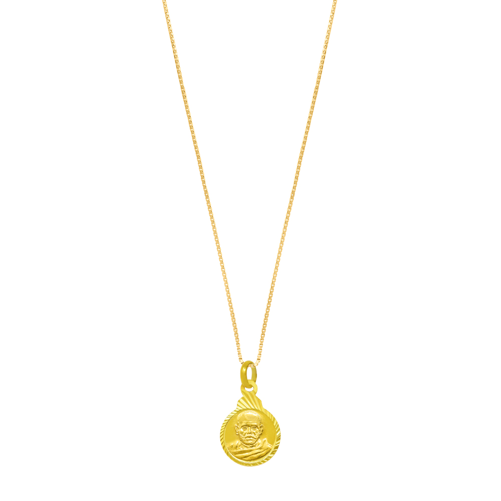 Chain pendant gold Sri Narayana guru