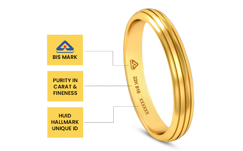 Buy quality 916 hallmark gold ring in Mumbai