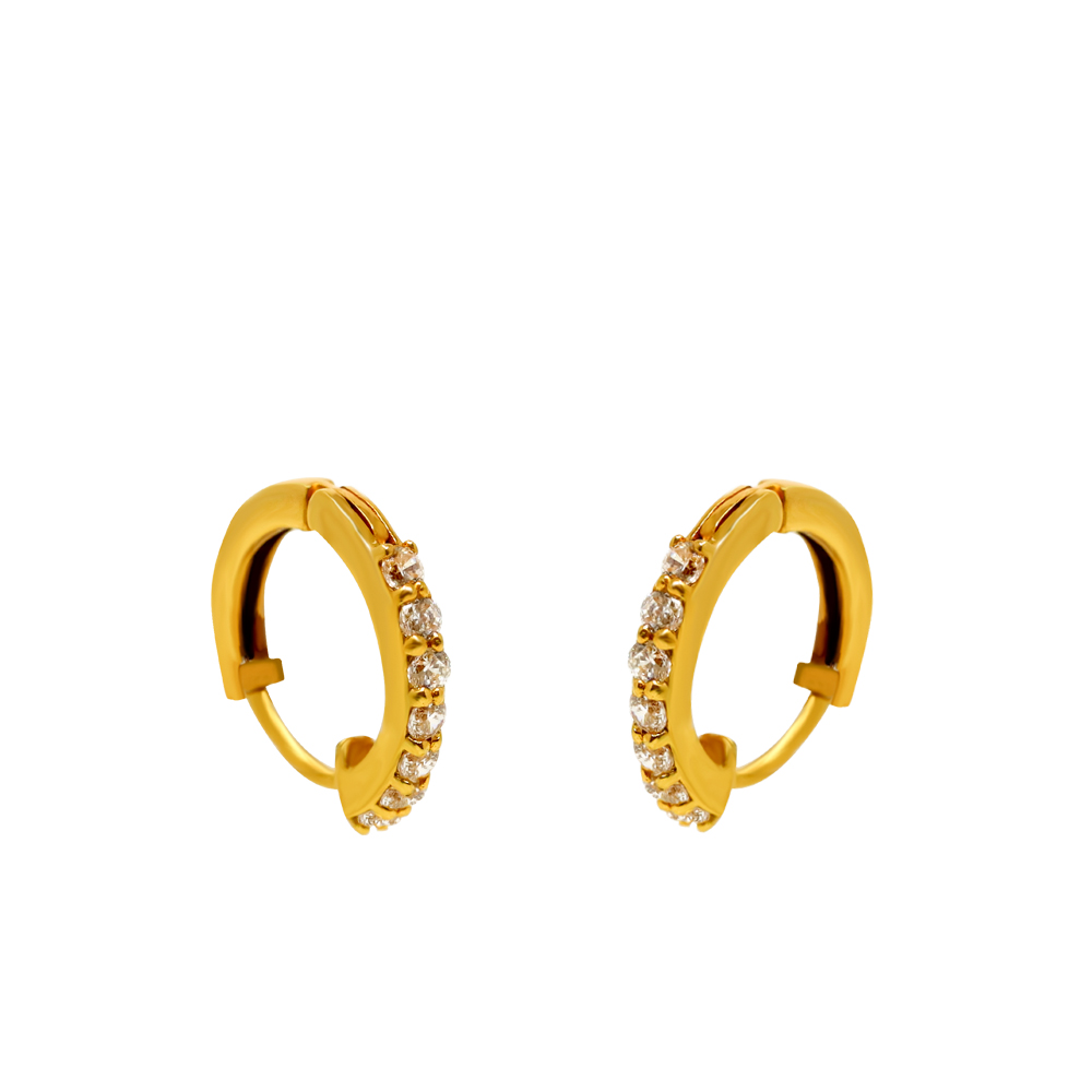 Golden Stone Earring