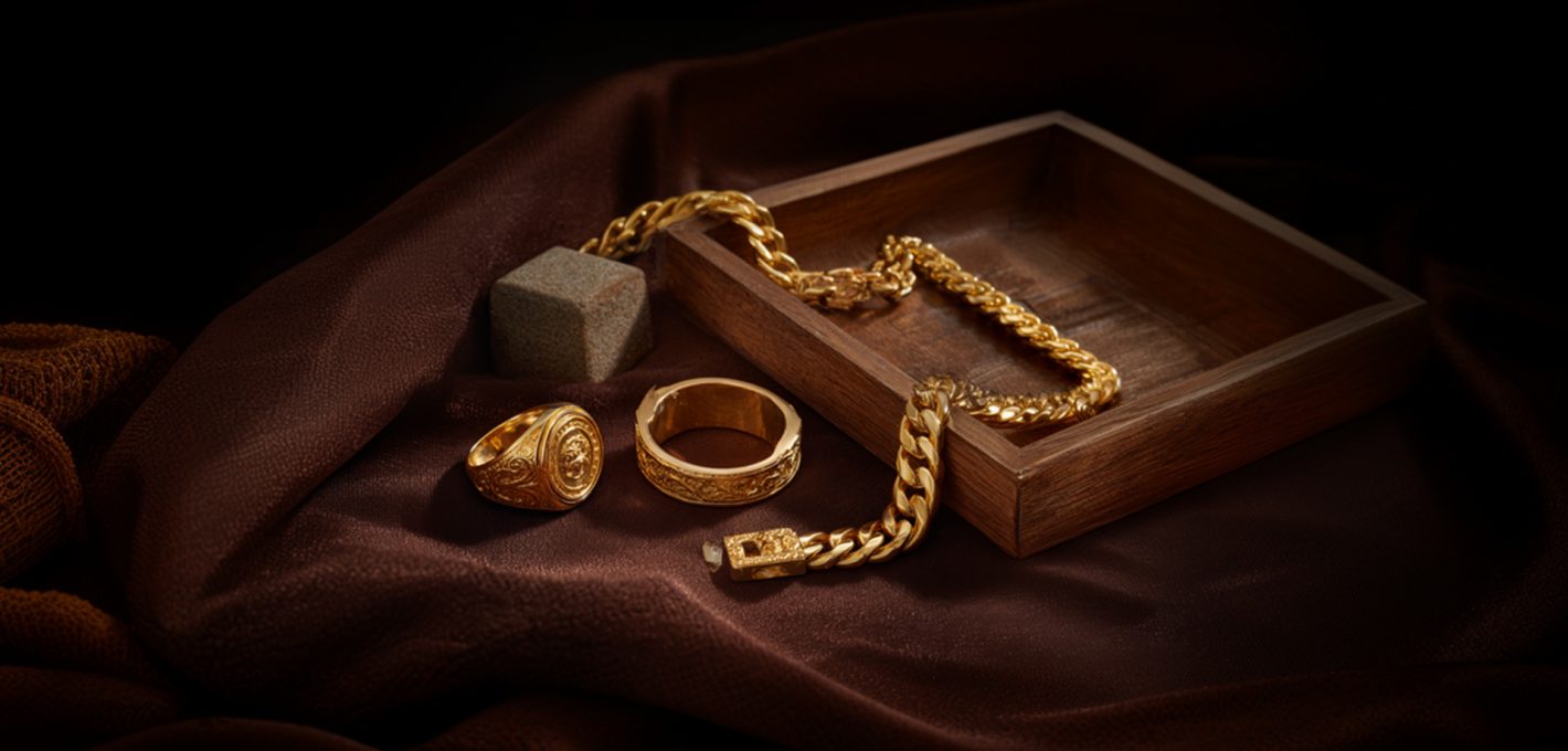 mens gold ornaments