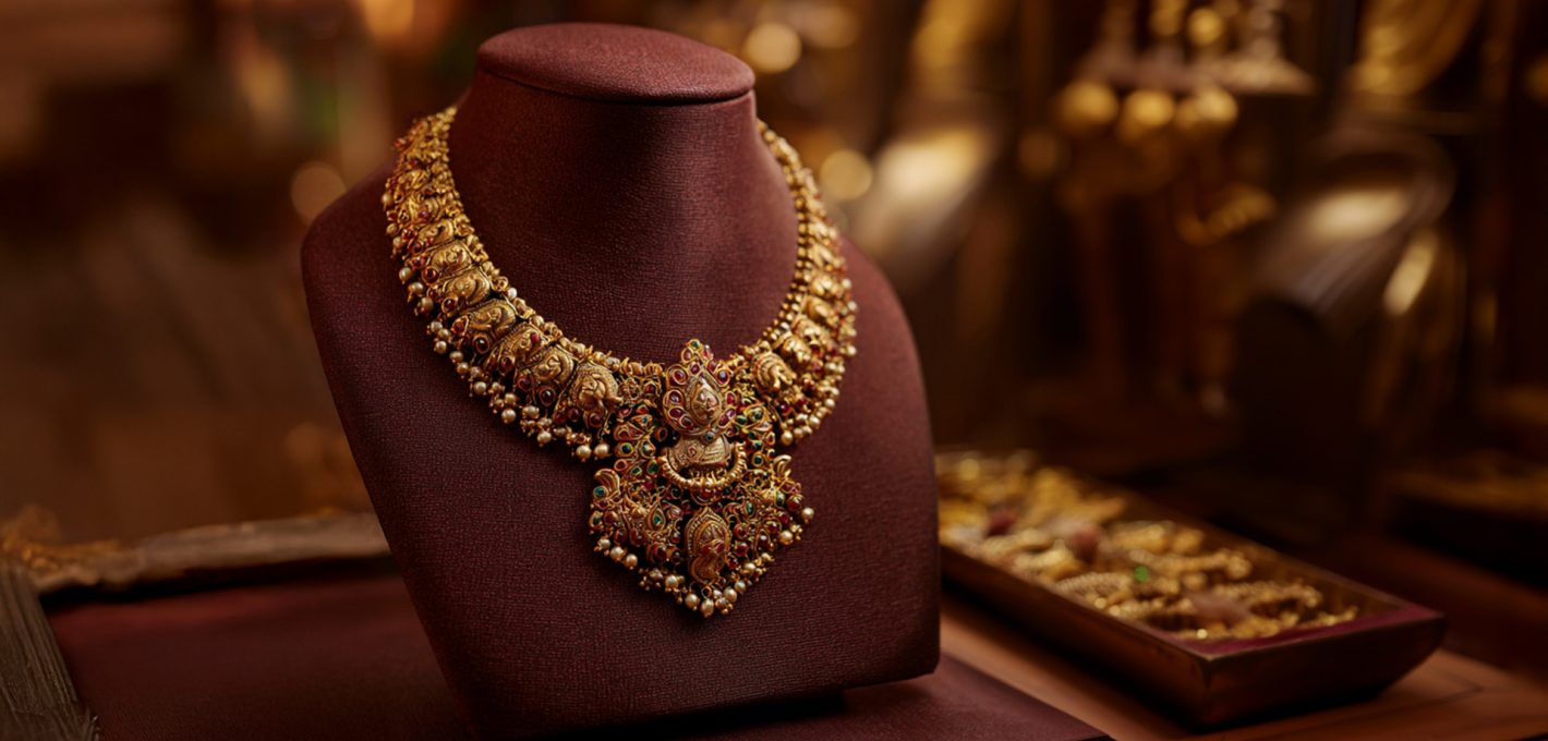 Gajalakshmi Haram – traditional gold necklace